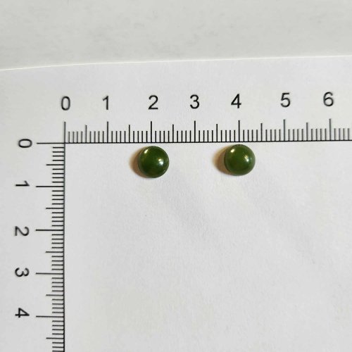 Earrings - Small stud pounamu AS3