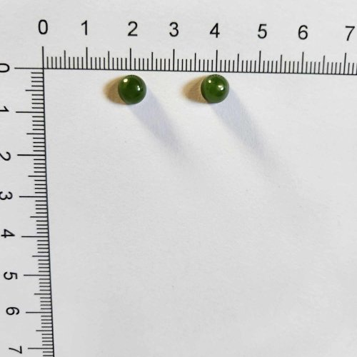 Earrings - Small stud pounamu AS1