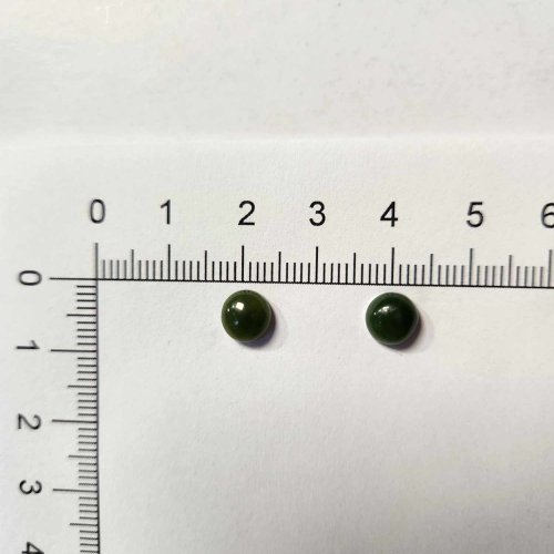 Earrings - Small stud pounamu AS2