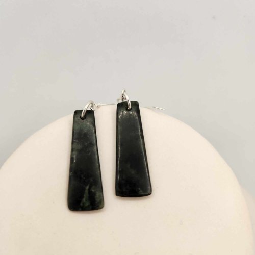 Earrings - small pounamu AS1