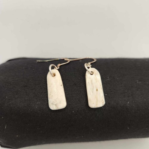 Earrings - Small whale bone  AS1