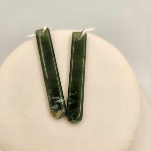 Earrings - Medium Pounamu AS