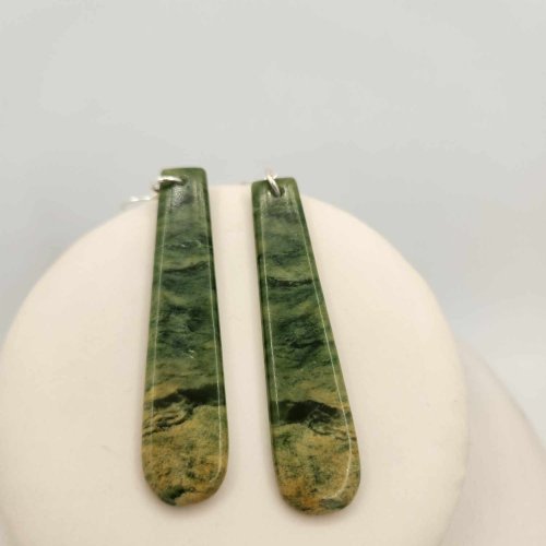 Earrings - Long Pounamu AS4